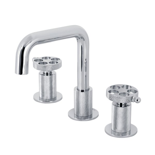 Kingston Brass Widespread Bathroom Faucet with Push PopUp, Polished Chrome KS1411RKX